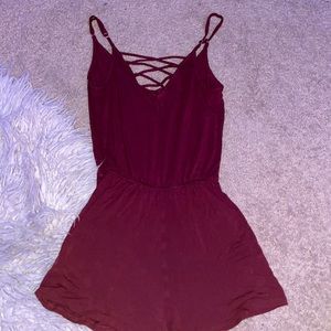maroon romper